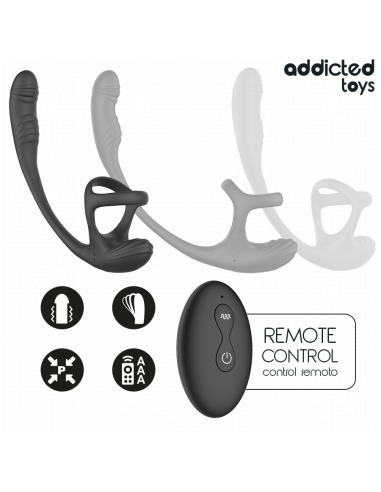 ADDICTED TOYS PLUG ANAL VIBRACIAN Y WAVING 360Aº Y ESTIMULADOR TESTACULOS